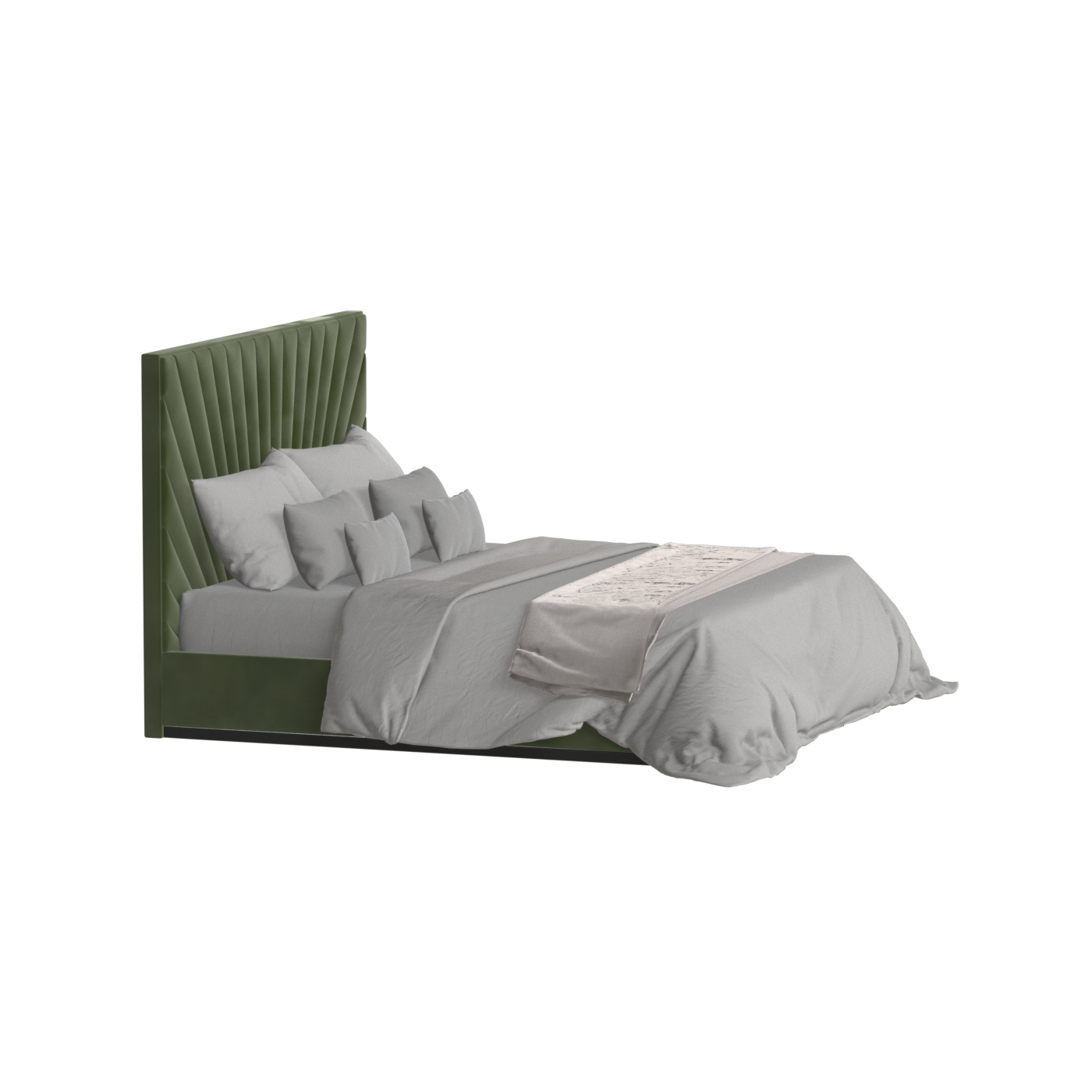 Lucia Bed With High Refined Headboard