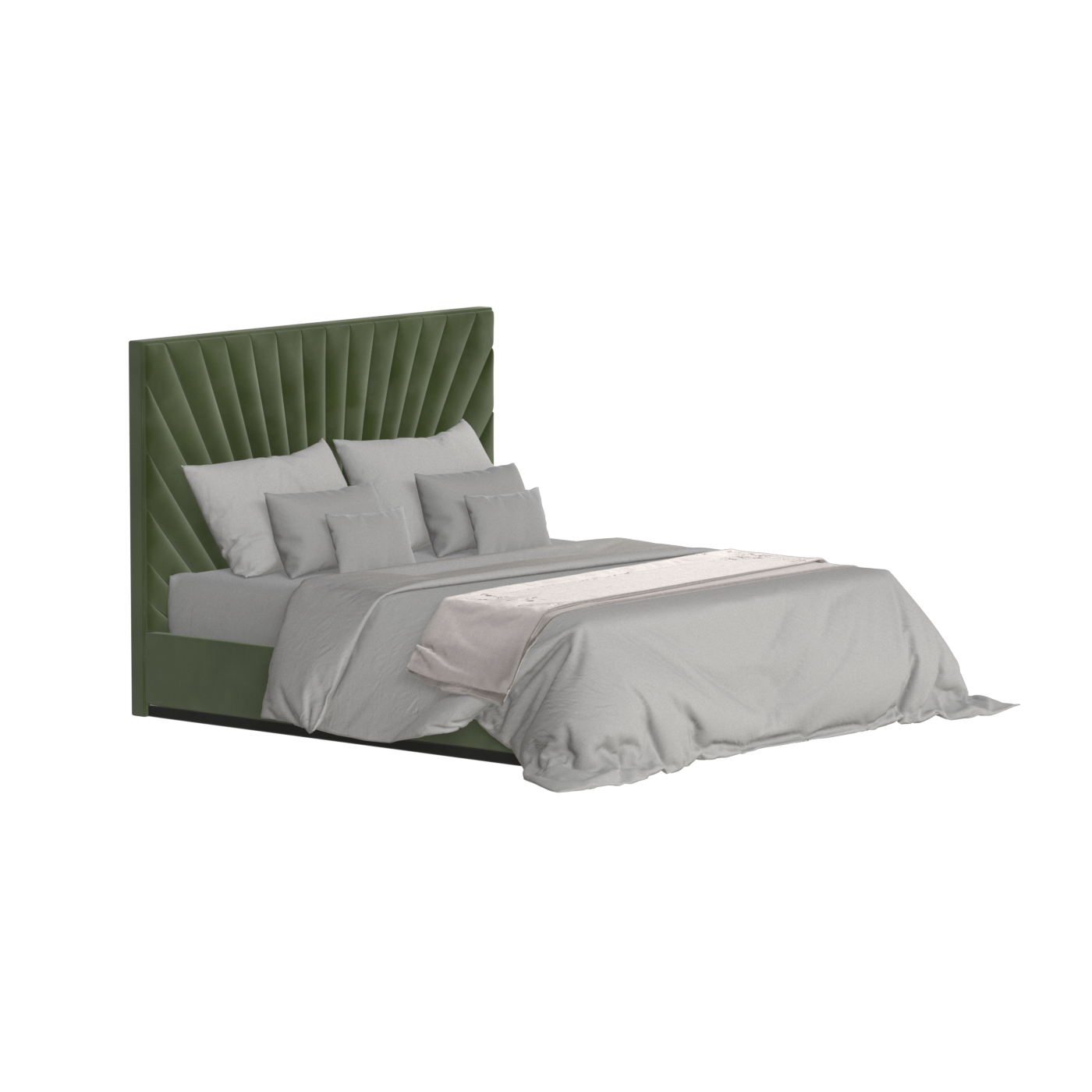 Lucia Bed With High Refined Headboard