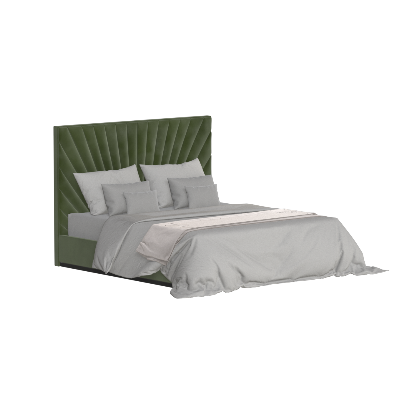 Lucia Bed With High Refined Headboard