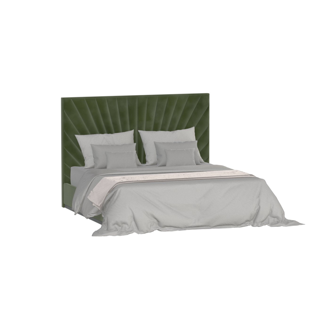 Lucia Bed With High Refined Headboard