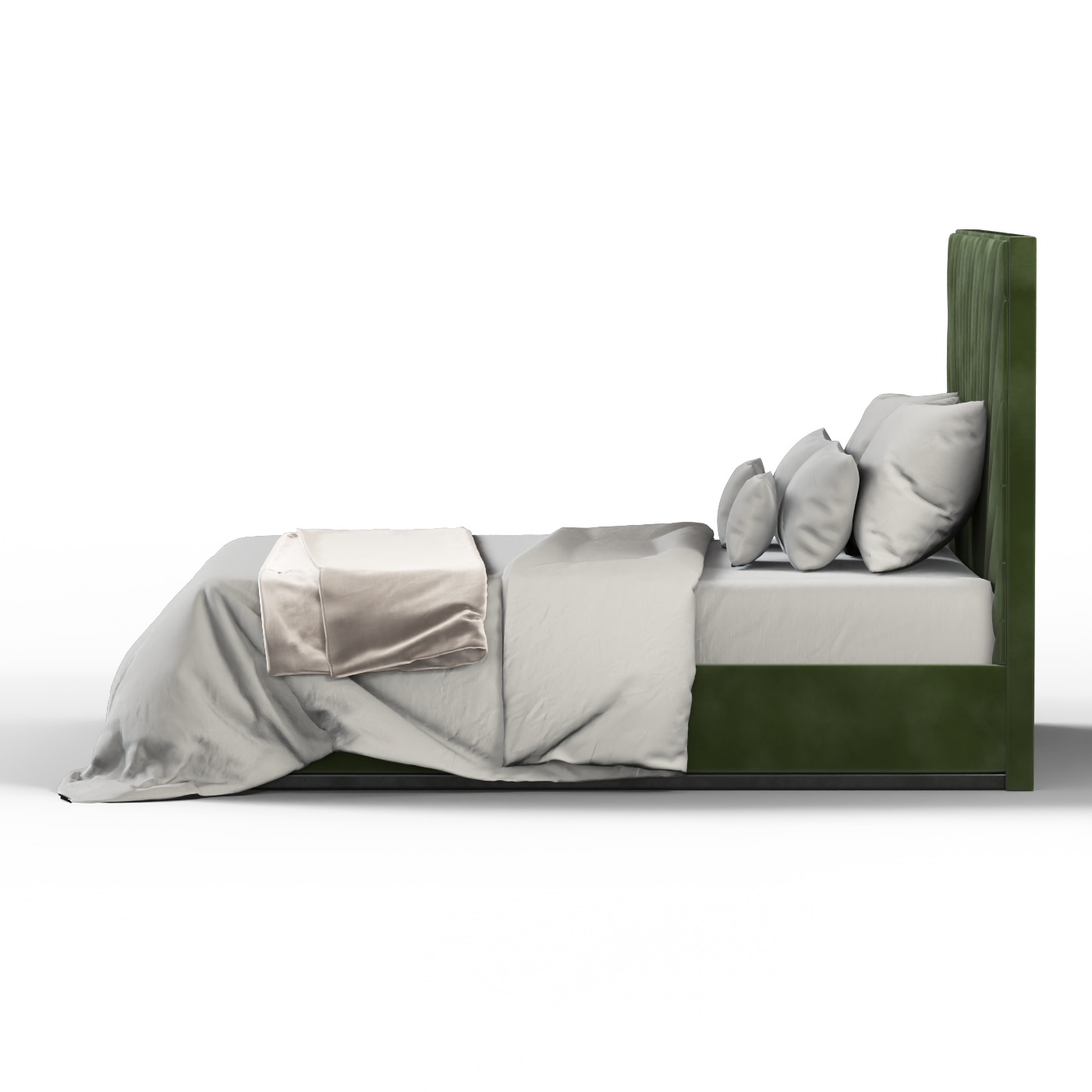 Lucia Bed With High Refined Headboard