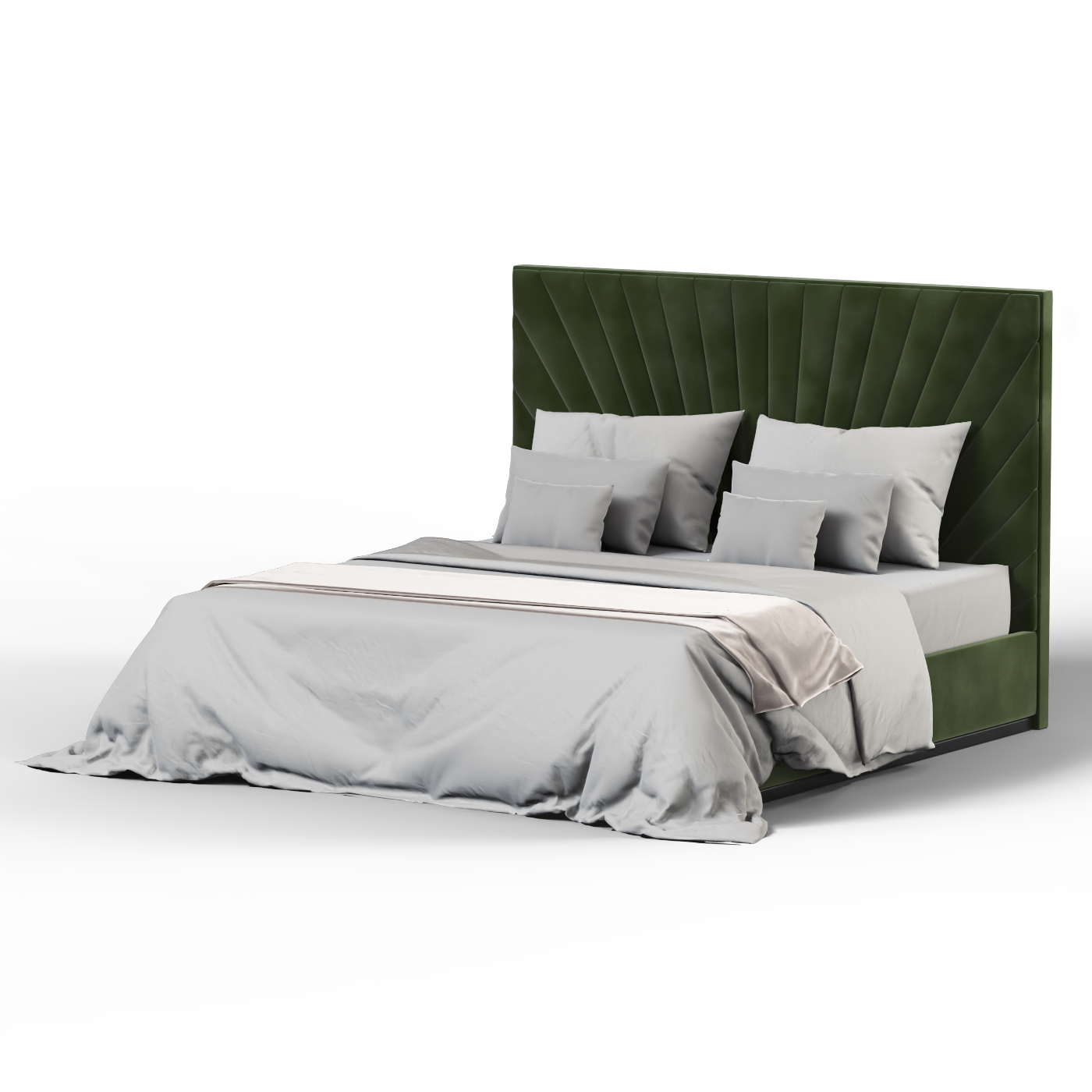 Lucia Bed With High Refined Headboard