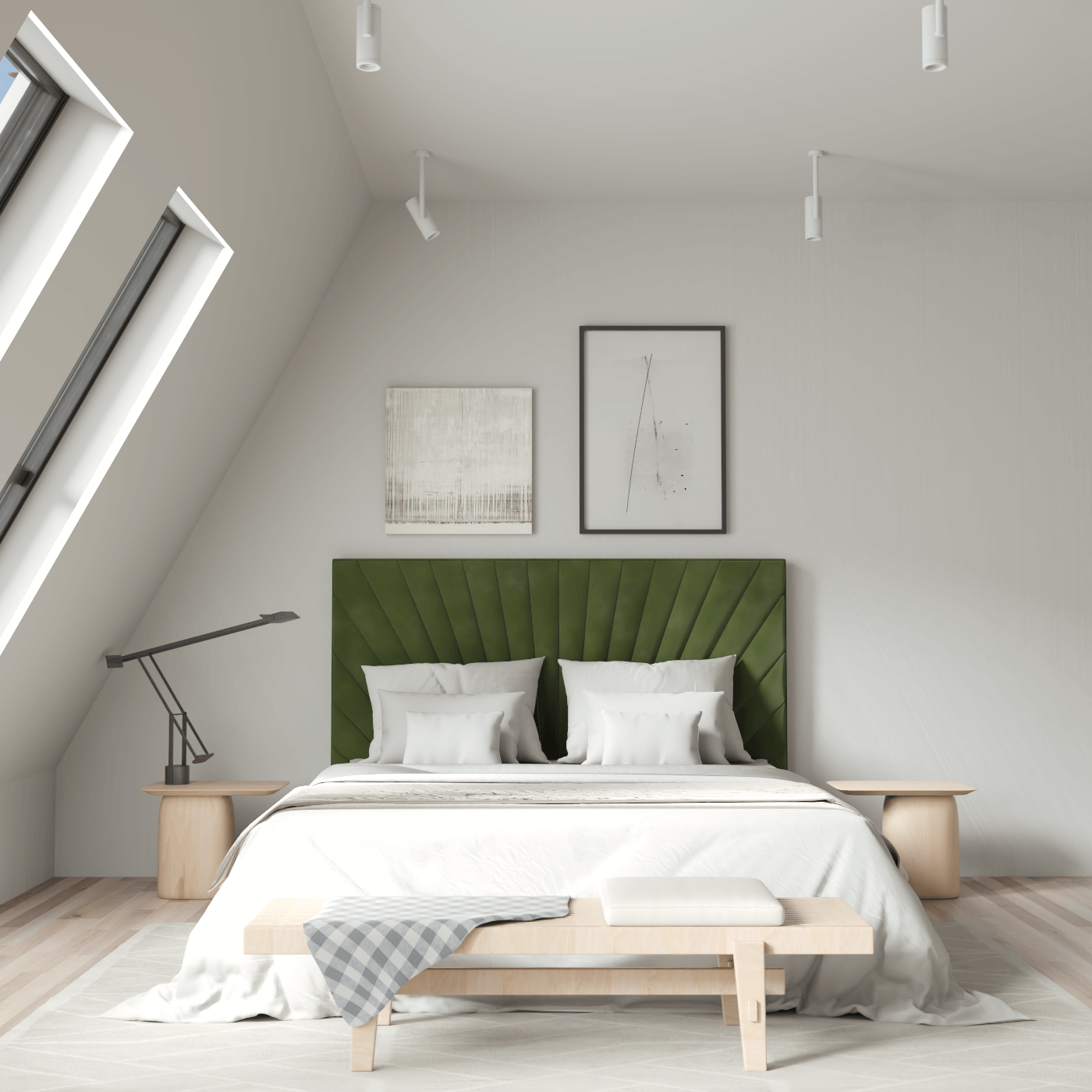 Lucia Bed With High Refined Headboard