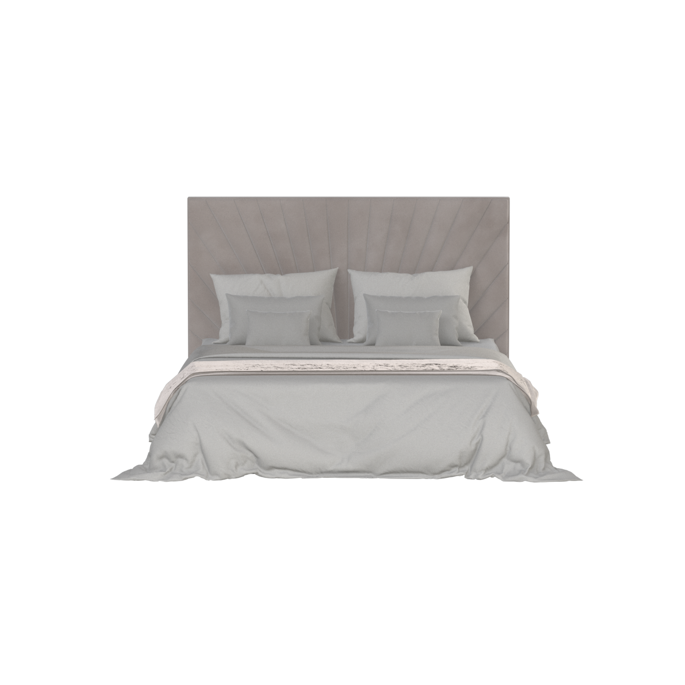 Lucia Bed With High Refined Headboard