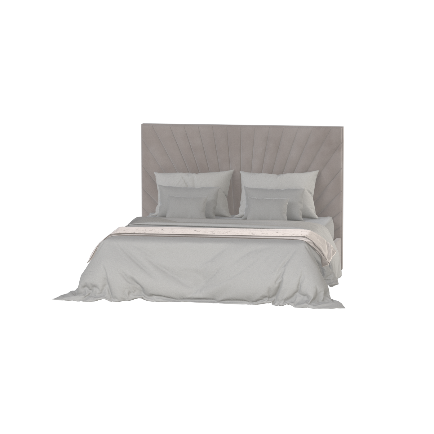 Lucia Bed With High Refined Headboard
