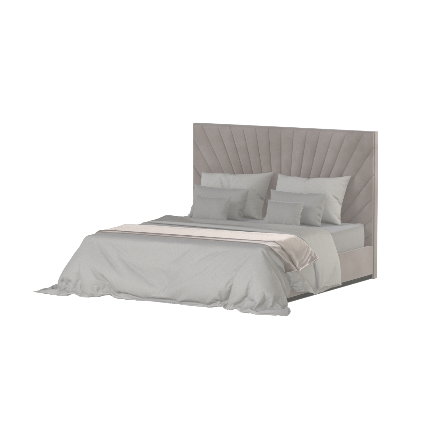 Lucia Bed With High Refined Headboard