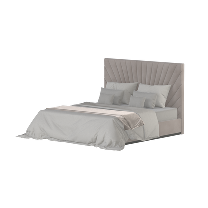 Lucia Bed With High Refined Headboard