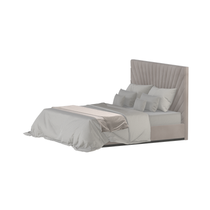 Lucia Bed With High Refined Headboard