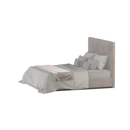 Lucia Bed With High Refined Headboard