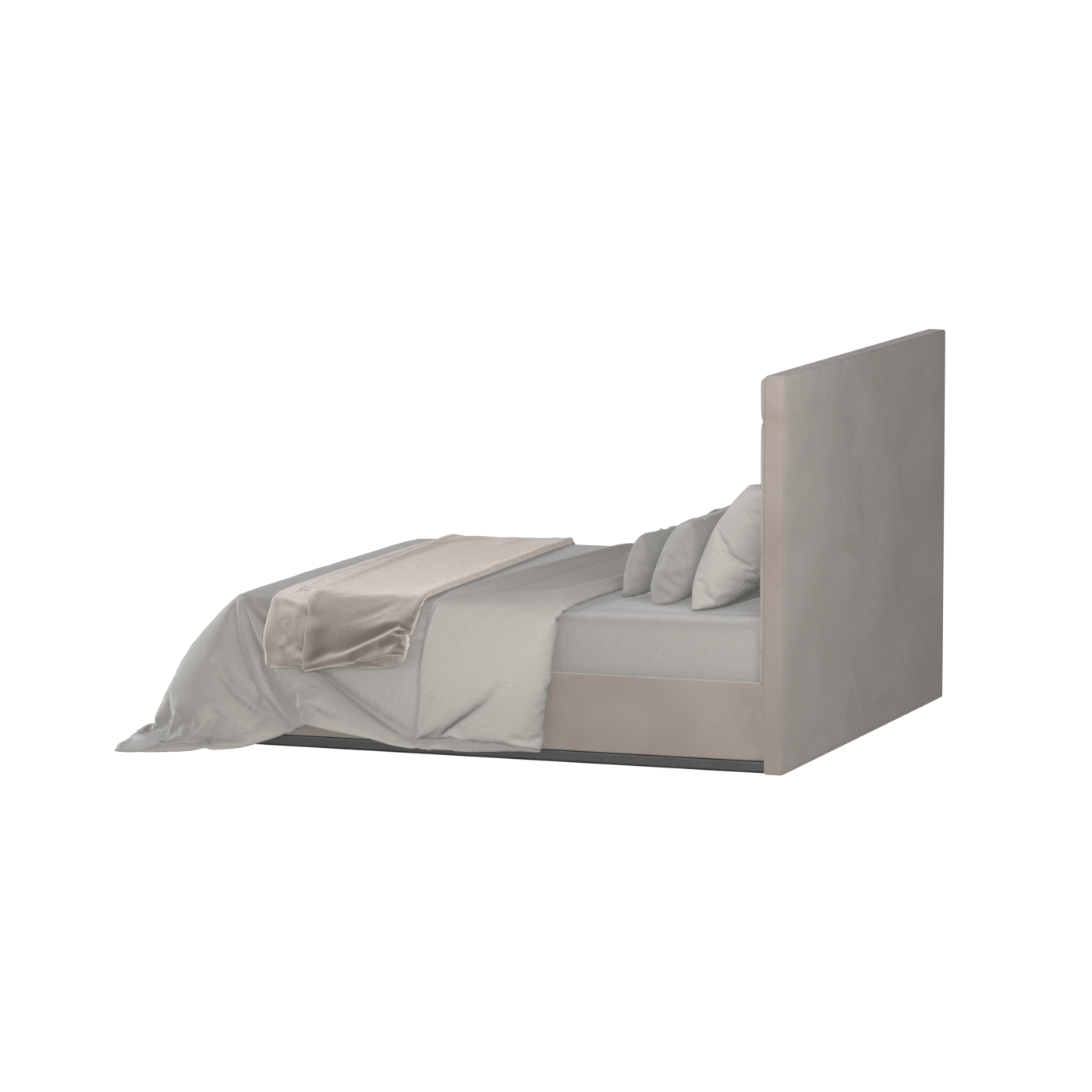 Lucia Bed With High Refined Headboard