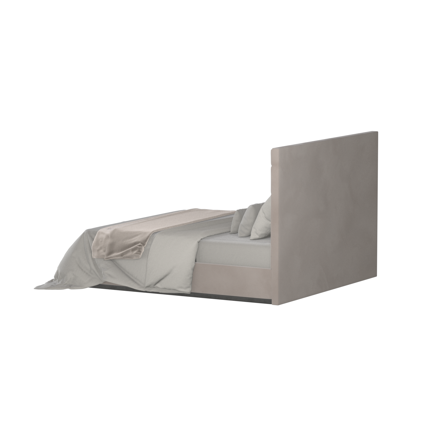 Lucia Bed With High Refined Headboard