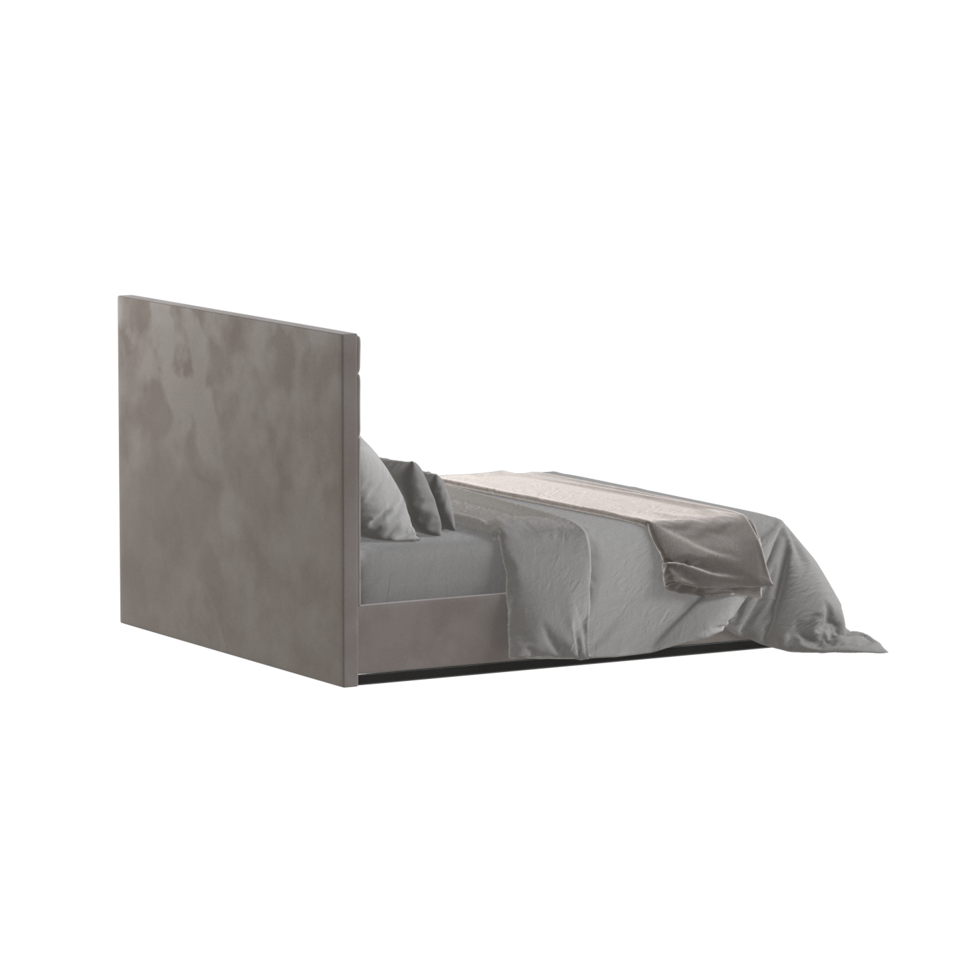 Lucia Bed With High Refined Headboard