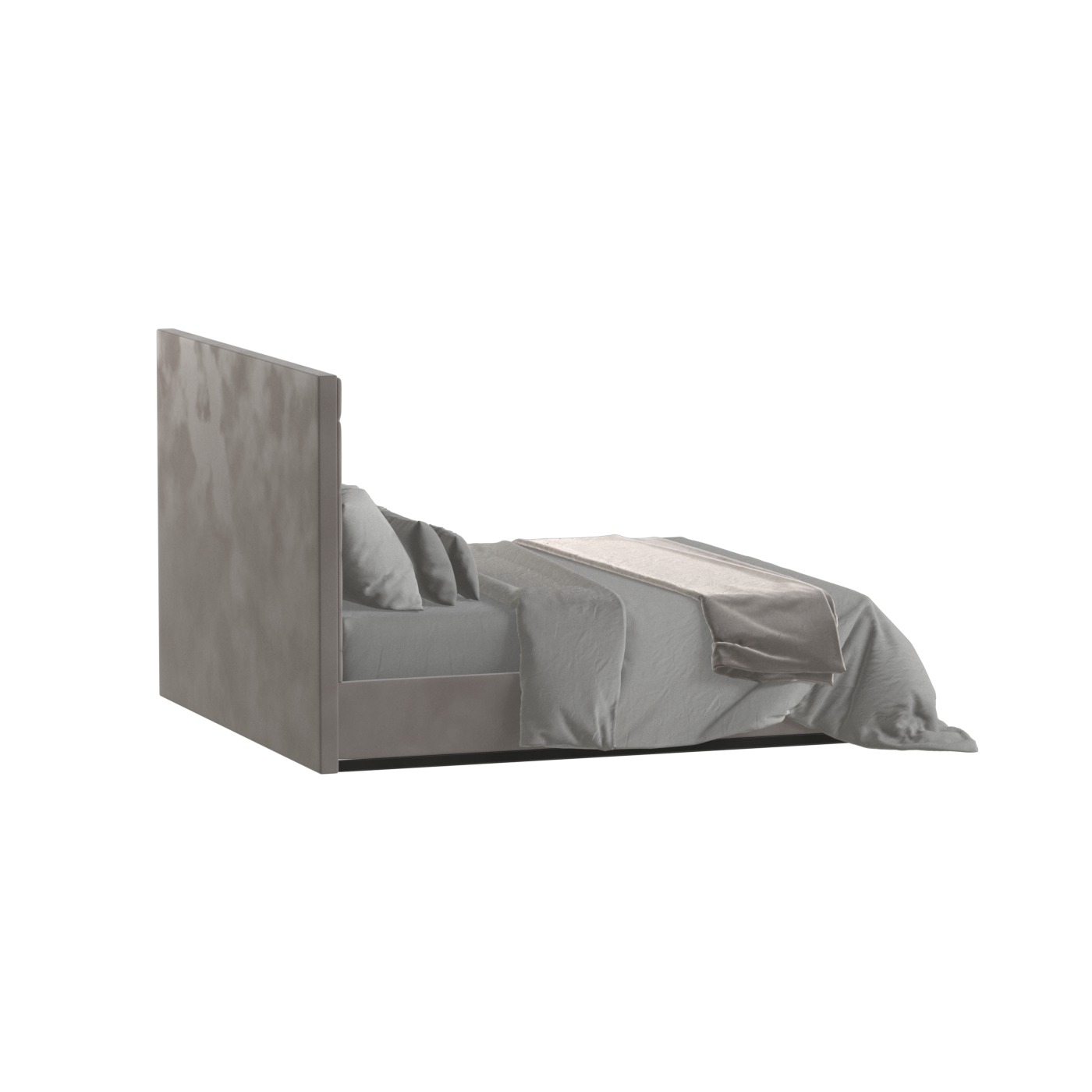 Lucia Bed With High Refined Headboard