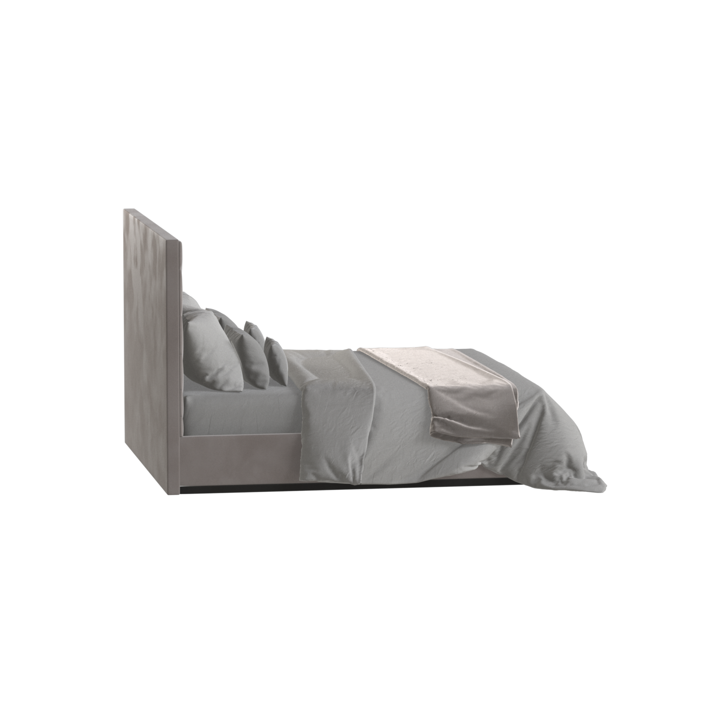 Lucia Bed With High Refined Headboard
