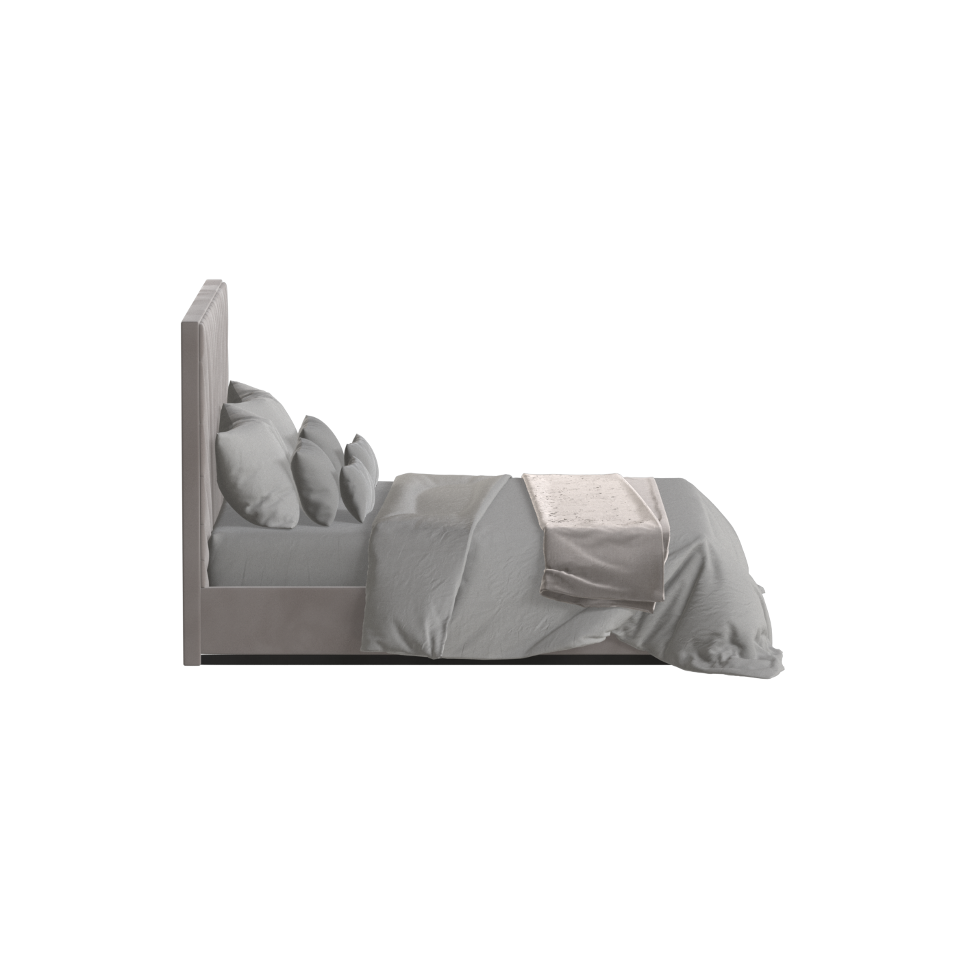 Lucia Bed With High Refined Headboard