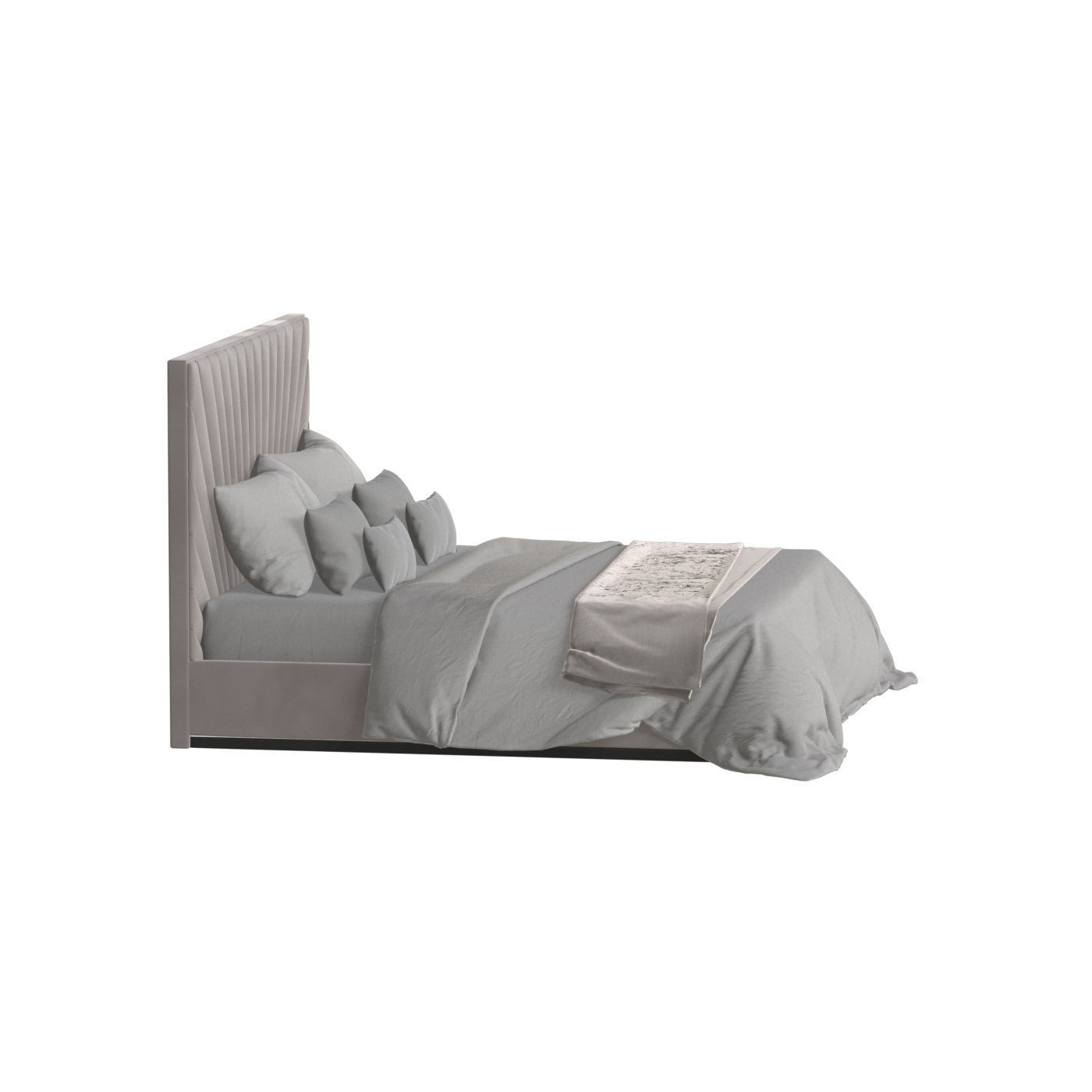 Lucia Bed With High Refined Headboard