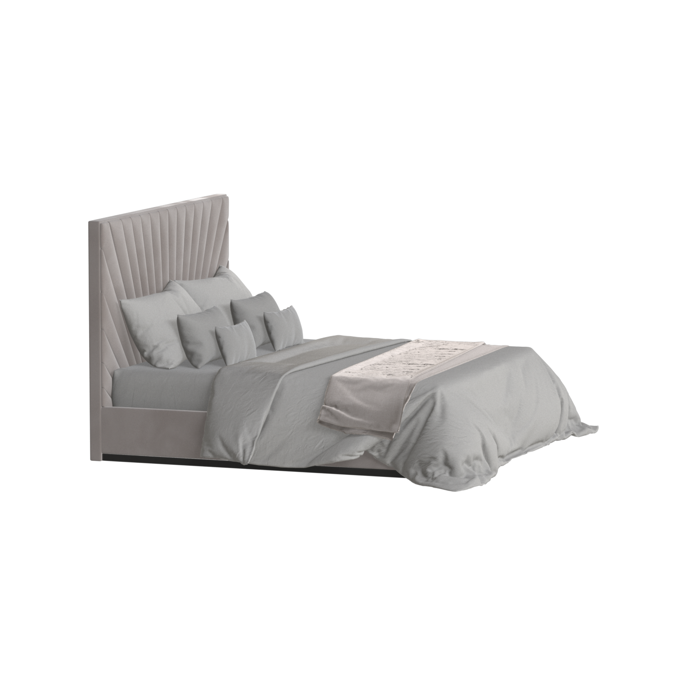 Lucia Bed With High Refined Headboard