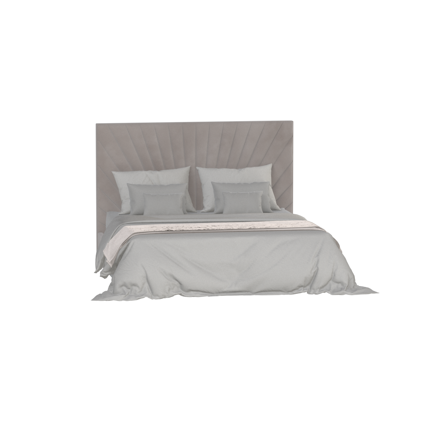 Lucia Bed With High Refined Headboard