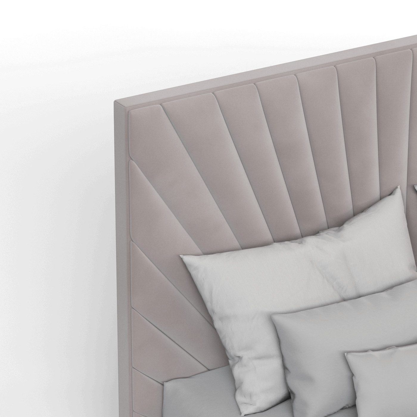 Lucia Bed With High Refined Headboard
