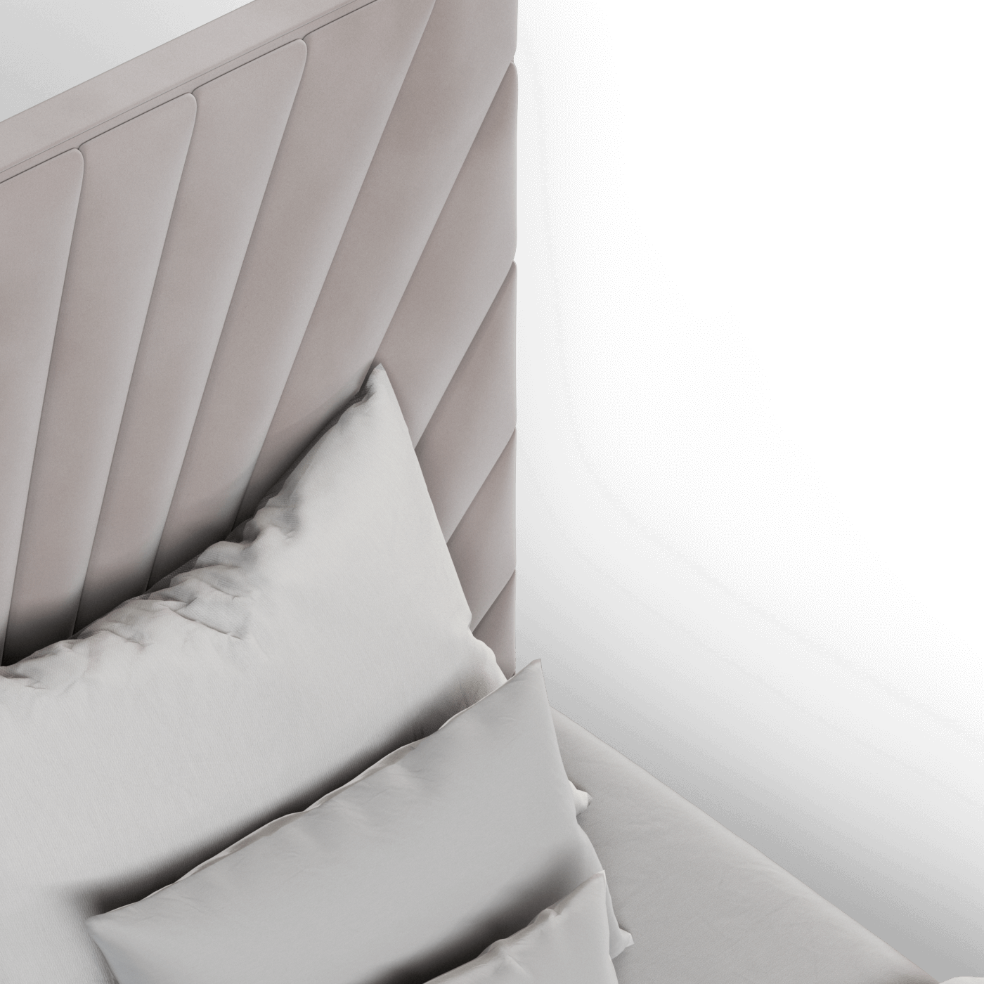 Lucia Bed With High Refined Headboard
