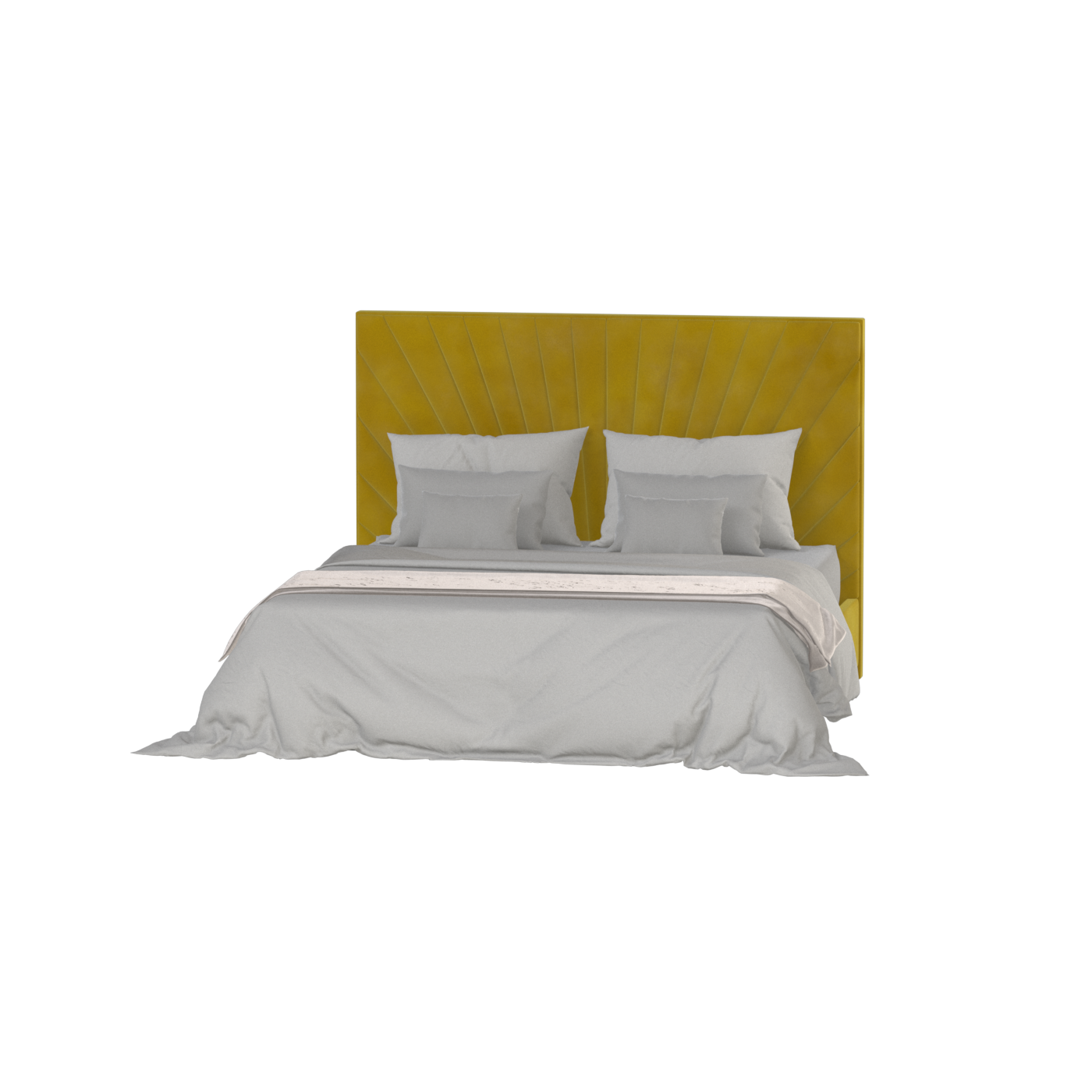 Lucia Bed With High Refined Headboard