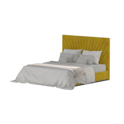 Lucia Bed With High Refined Headboard