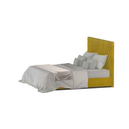 Lucia Bed With High Refined Headboard