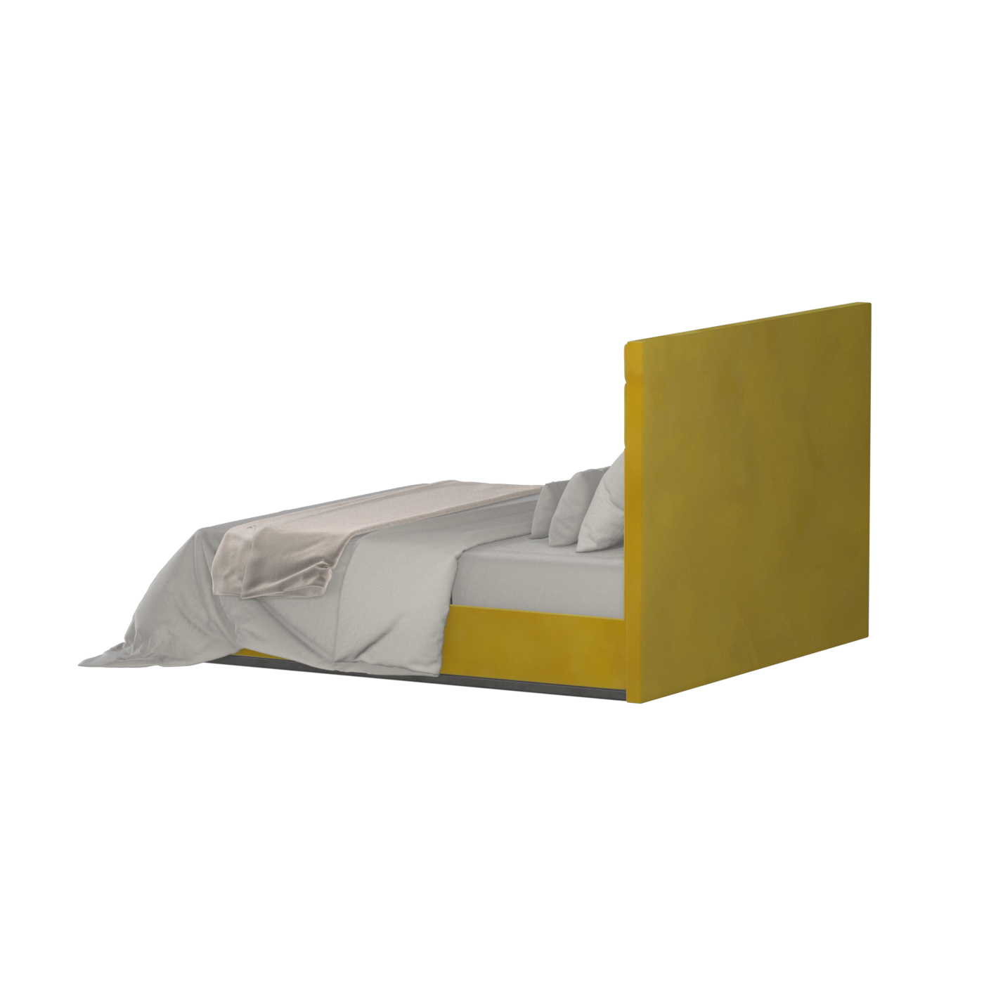 Lucia Bed With High Refined Headboard