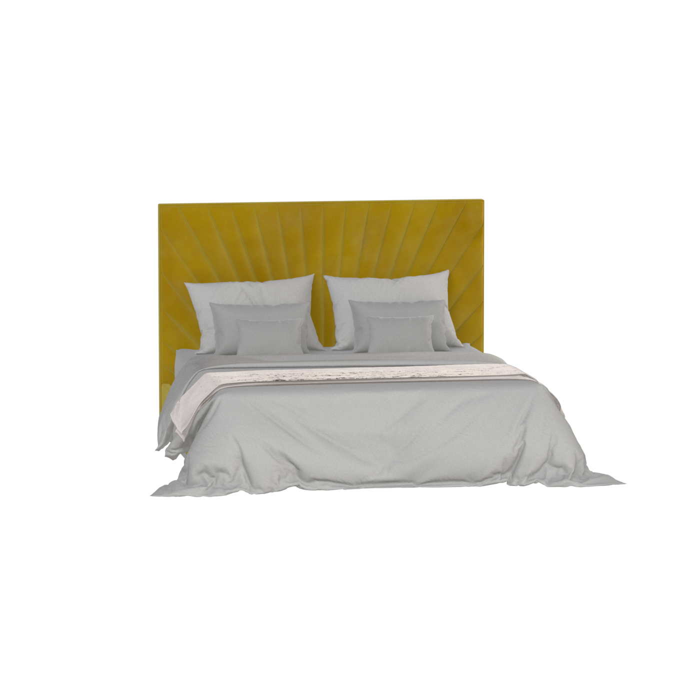 Lucia Bed With High Refined Headboard