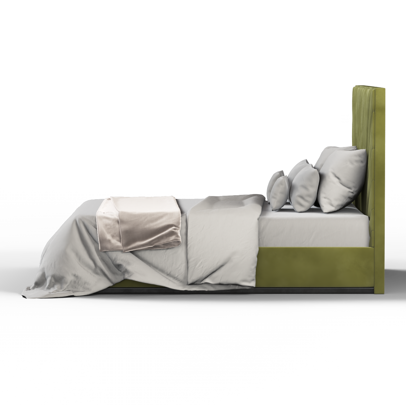 Lucia Bed With High Refined Headboard