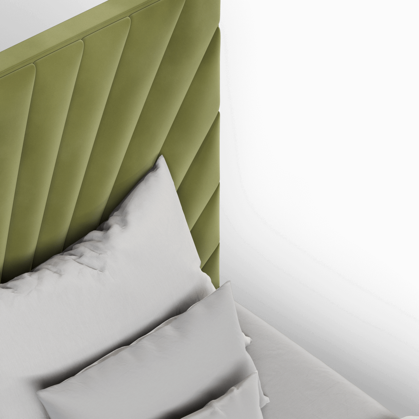 Lucia Bed With High Refined Headboard