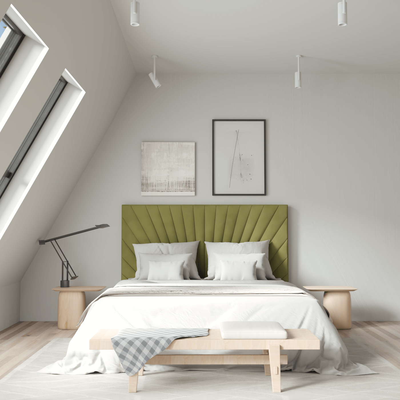 Lucia Bed With High Refined Headboard