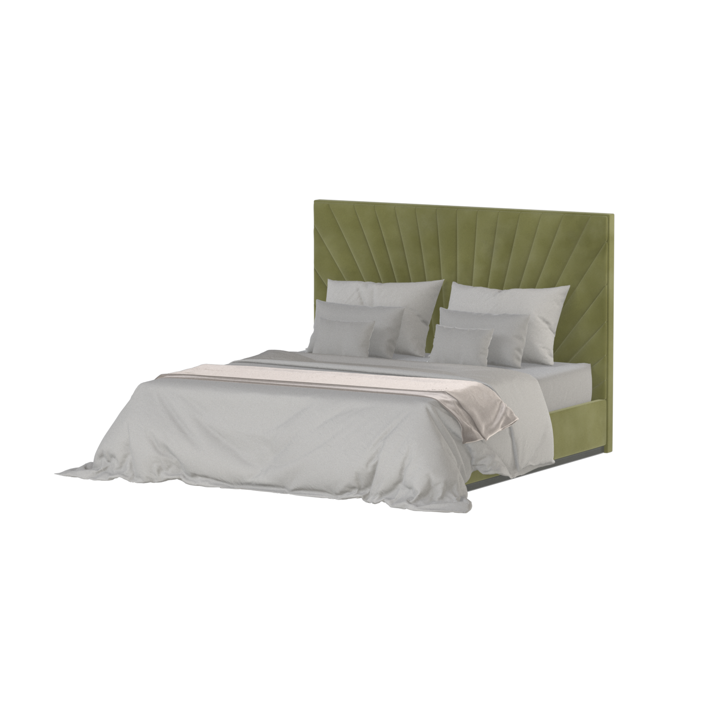 Lucia Bed With High Refined Headboard