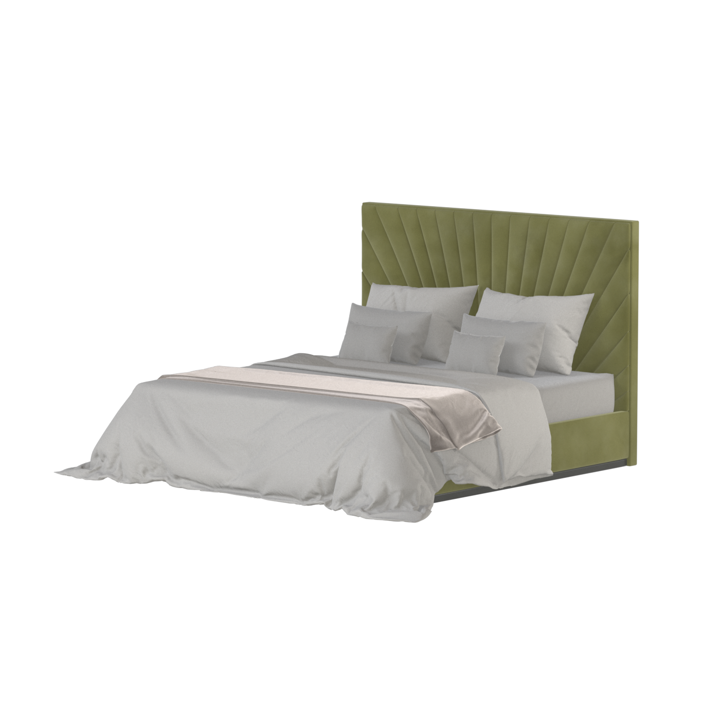 Lucia Bed With High Refined Headboard