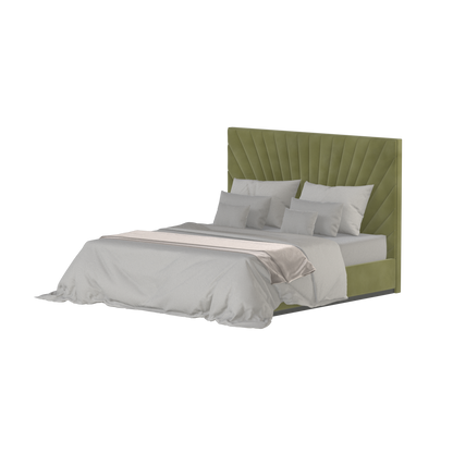 Lucia Bed With High Refined Headboard