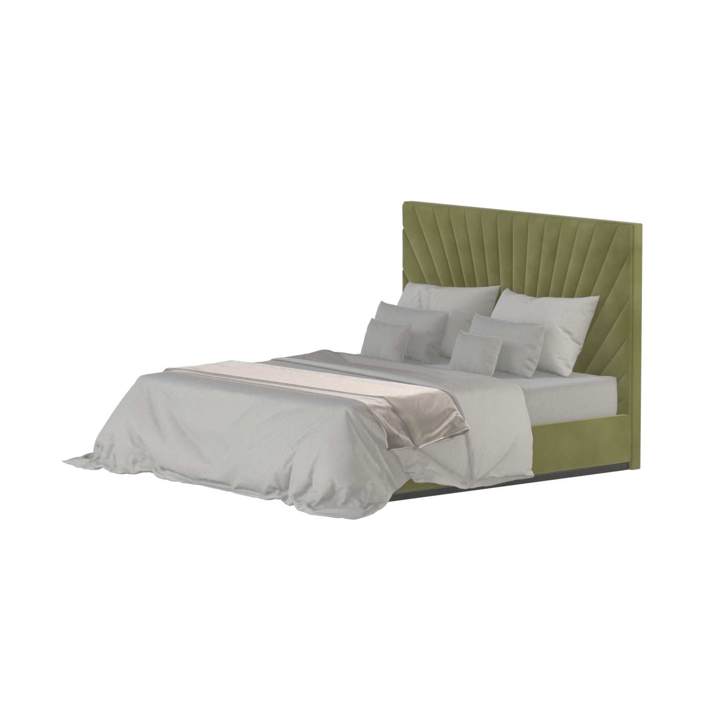 Lucia Bed With High Refined Headboard