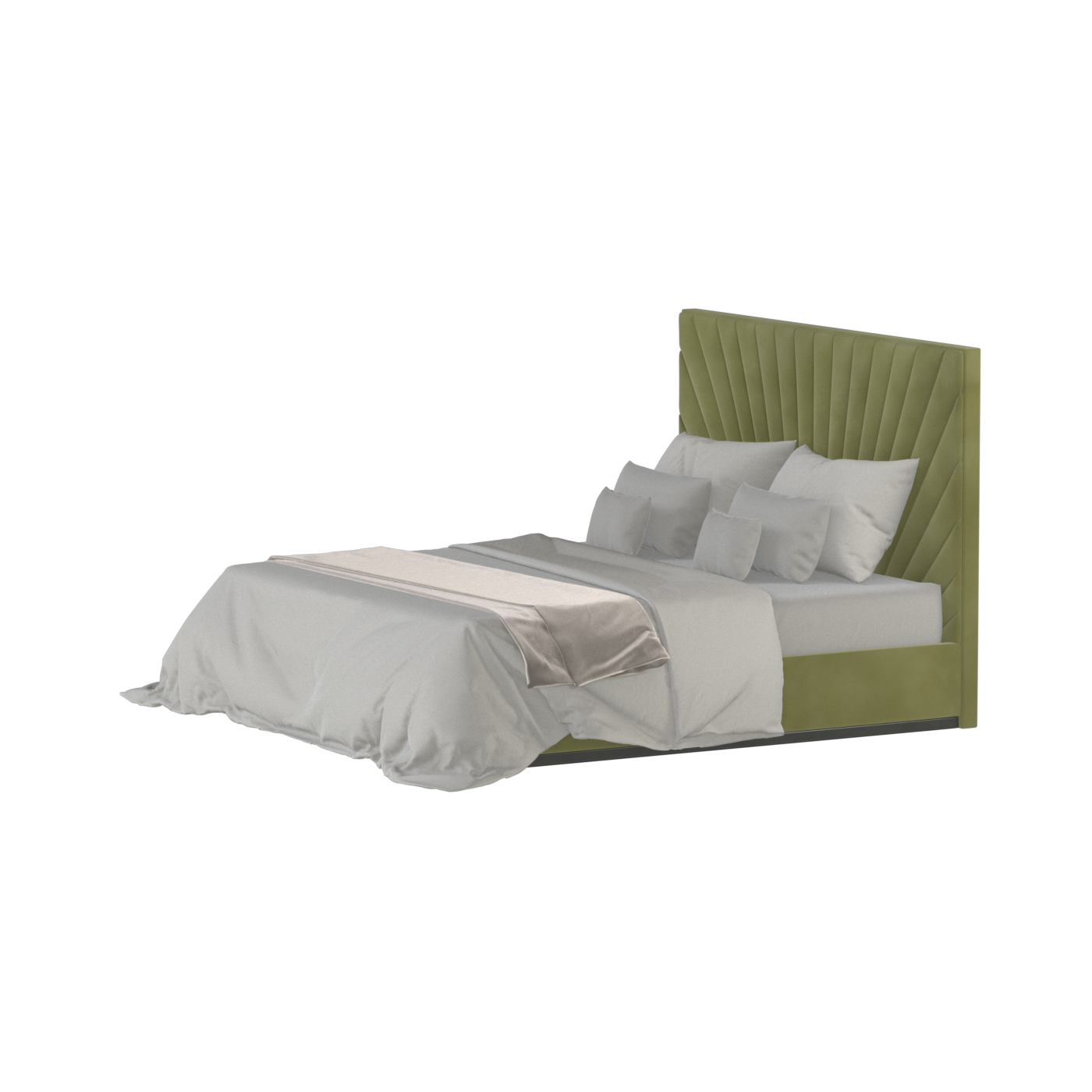 Lucia Bed With High Refined Headboard