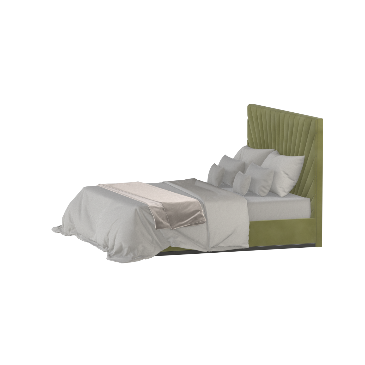 Lucia Bed With High Refined Headboard