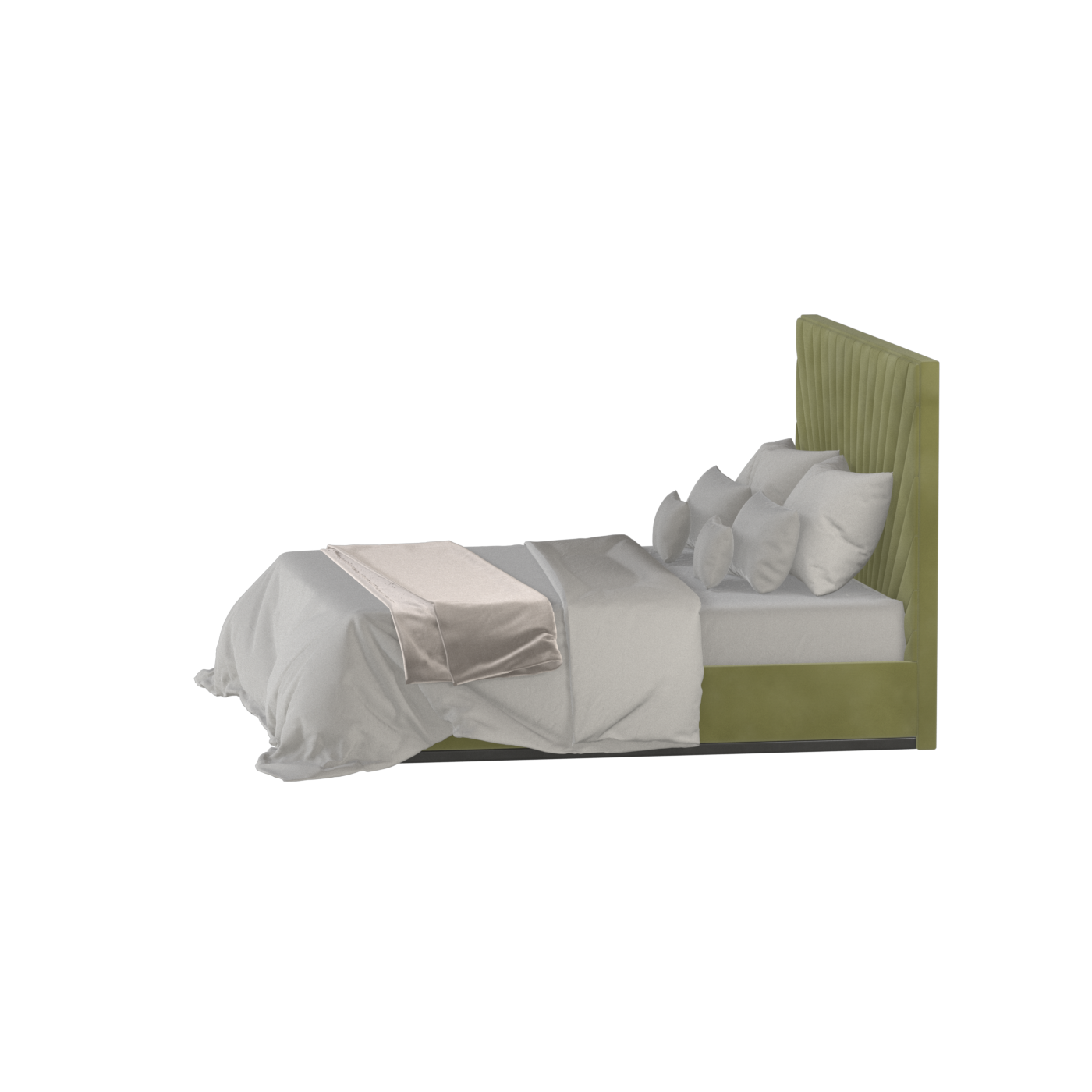 Lucia Bed With High Refined Headboard
