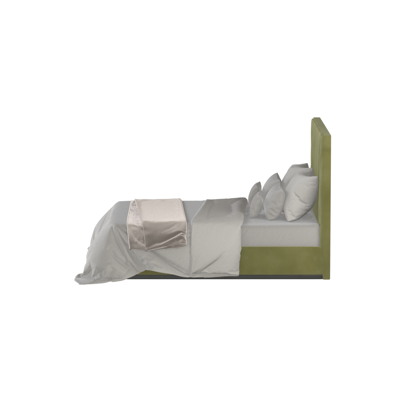 Lucia Bed With High Refined Headboard