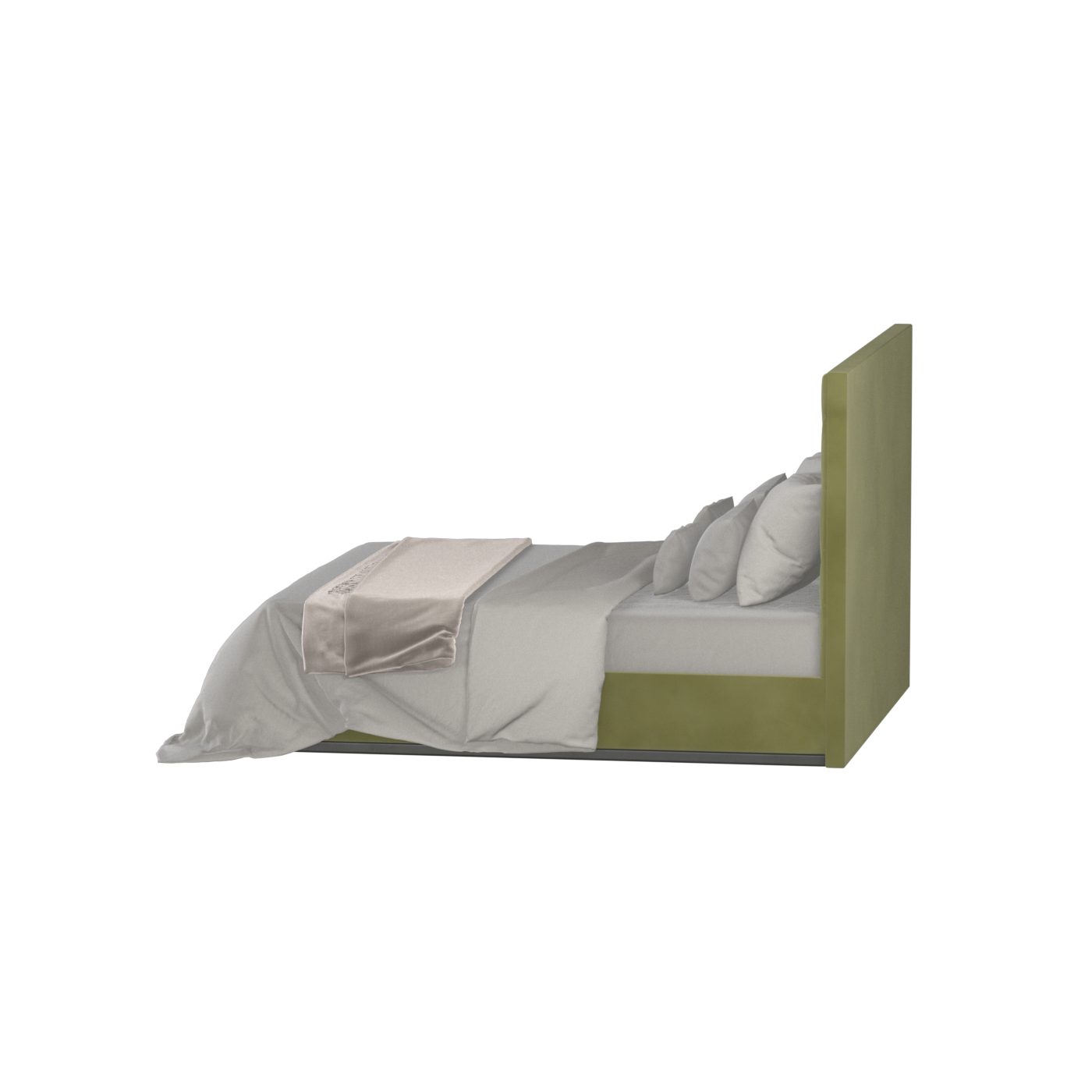 Lucia Bed With High Refined Headboard