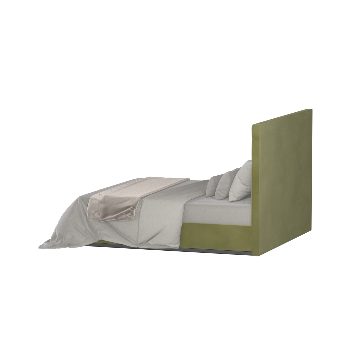 Lucia Bed With High Refined Headboard