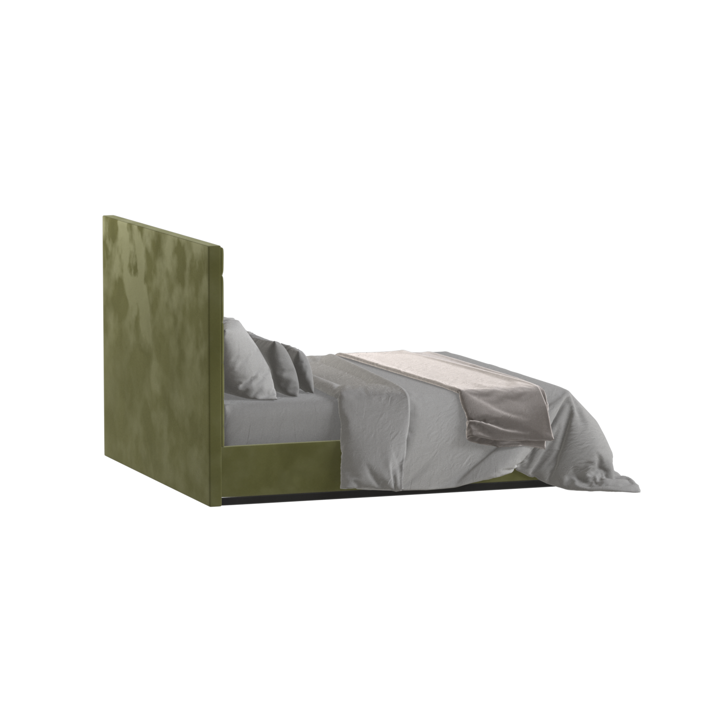 Lucia Bed With High Refined Headboard