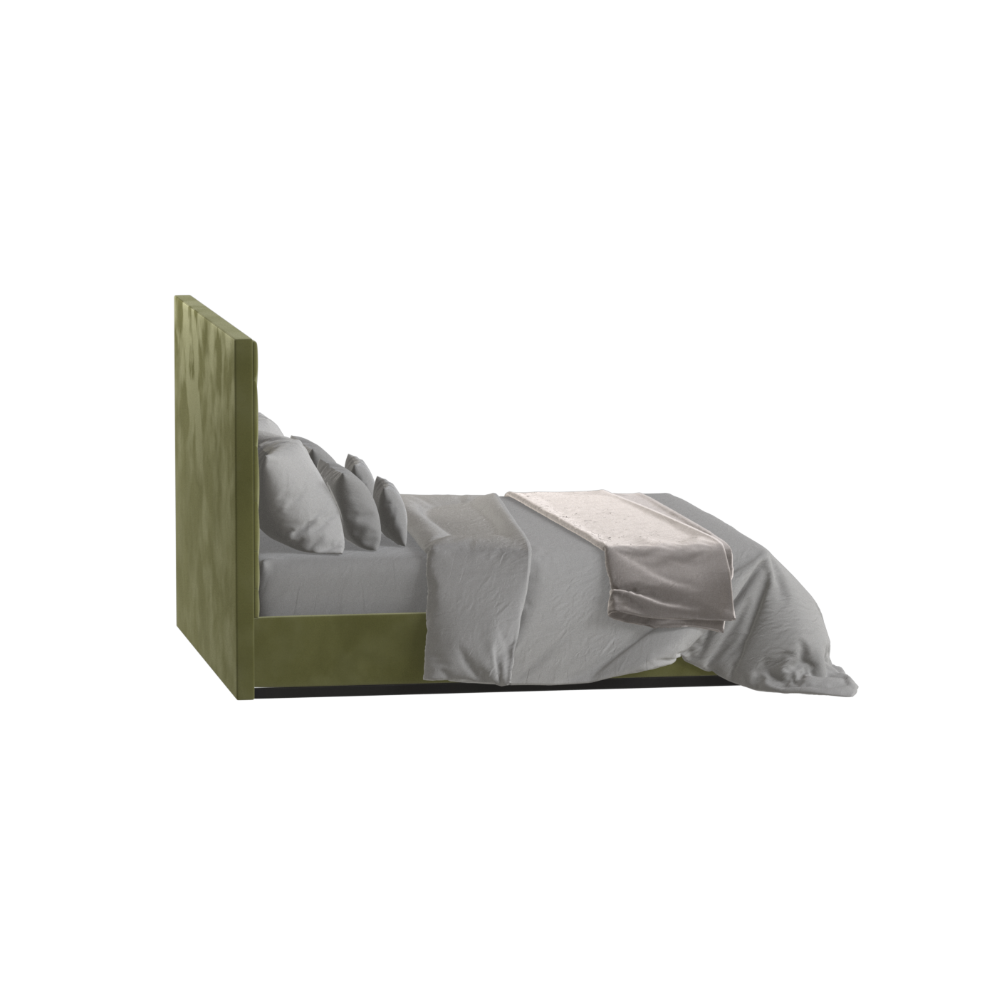 Lucia Bed With High Refined Headboard