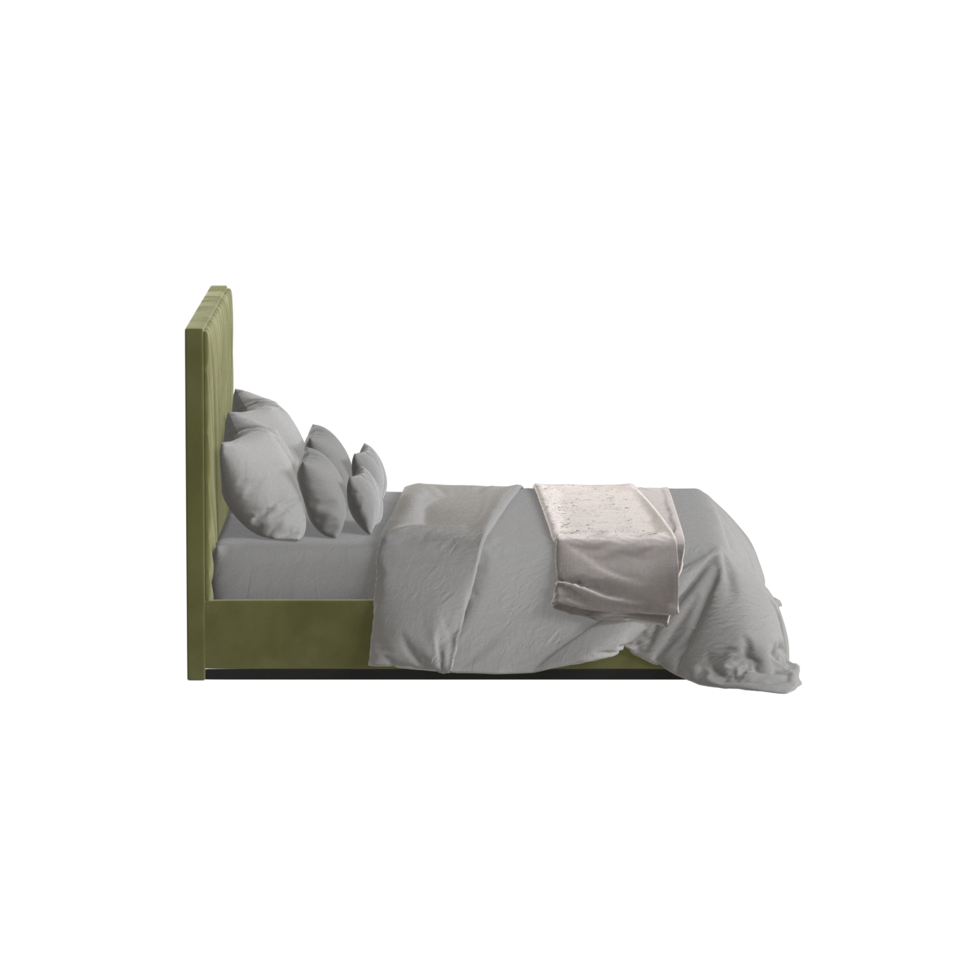Lucia Bed With High Refined Headboard