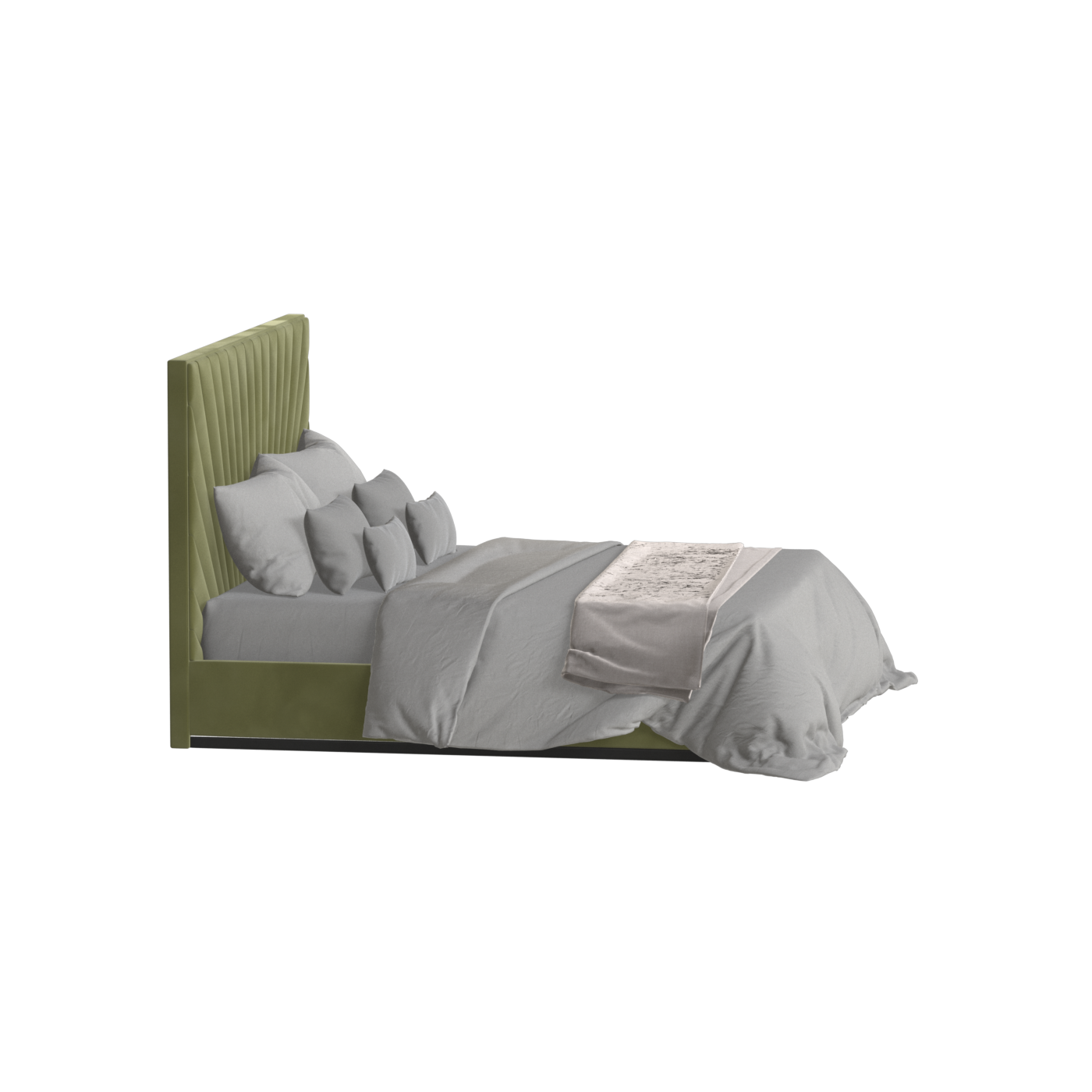 Lucia Bed With High Refined Headboard