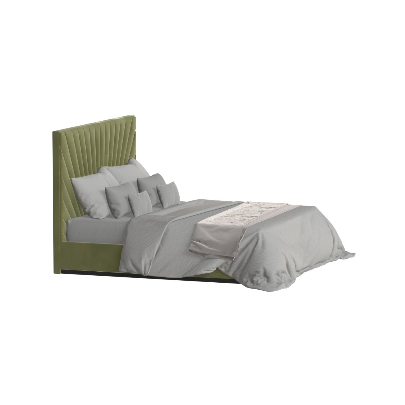 Lucia Bed With High Refined Headboard