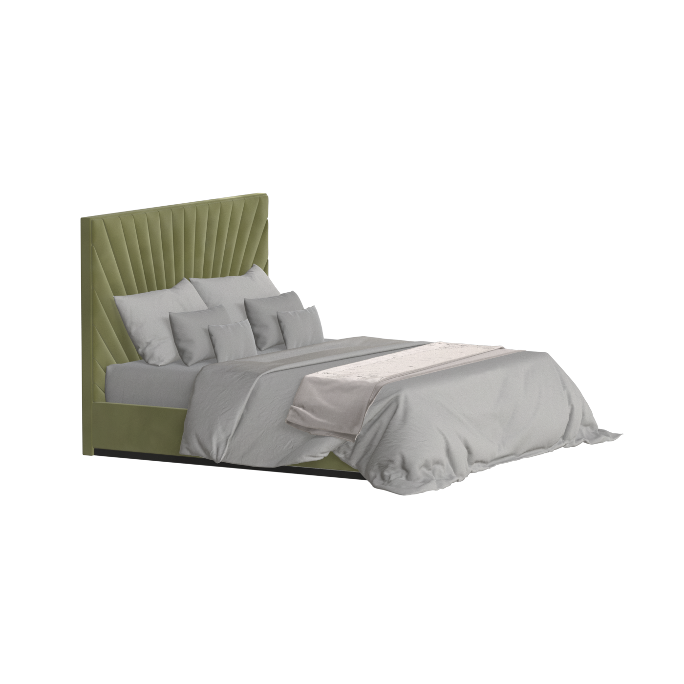 Lucia Bed With High Refined Headboard