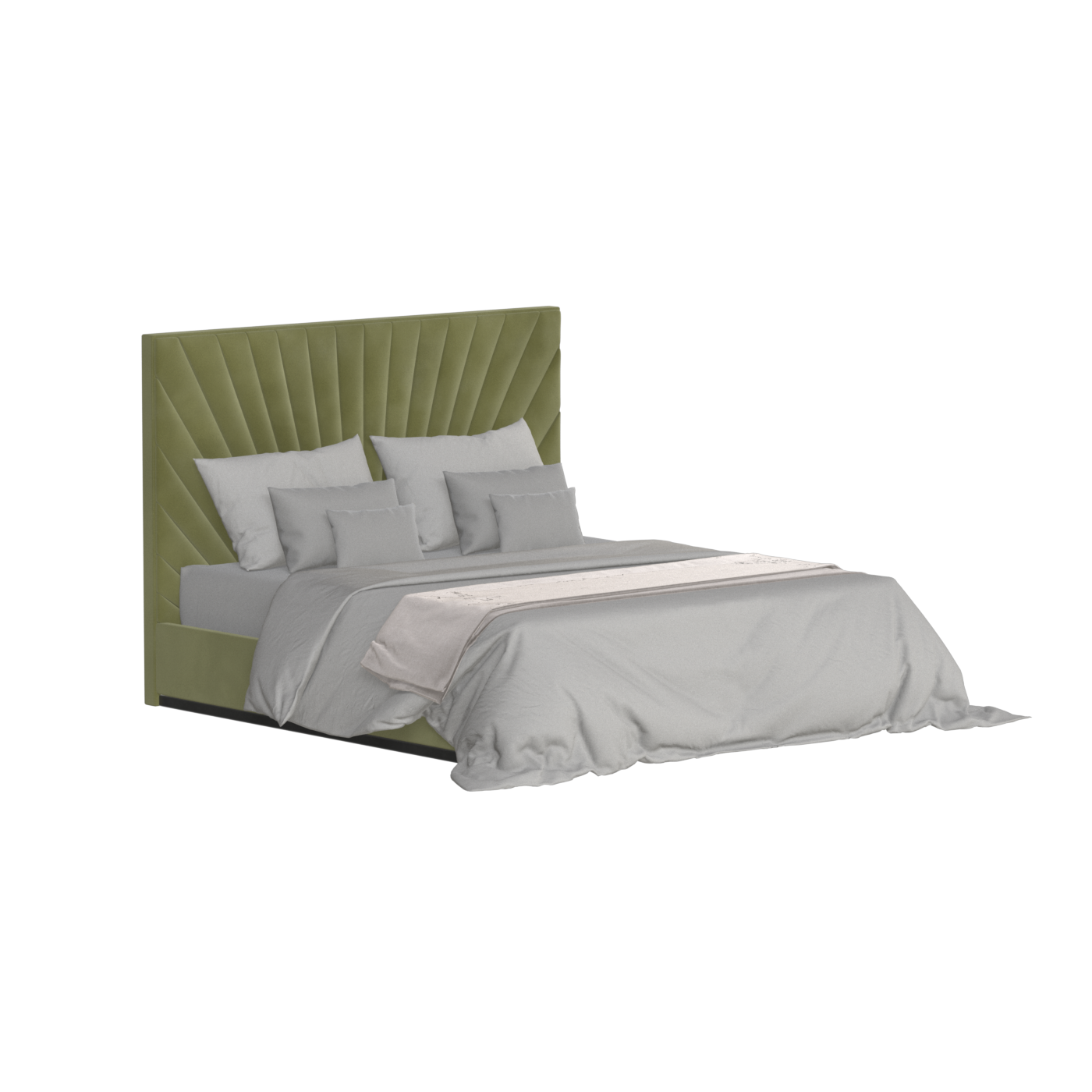 Lucia Bed With High Refined Headboard