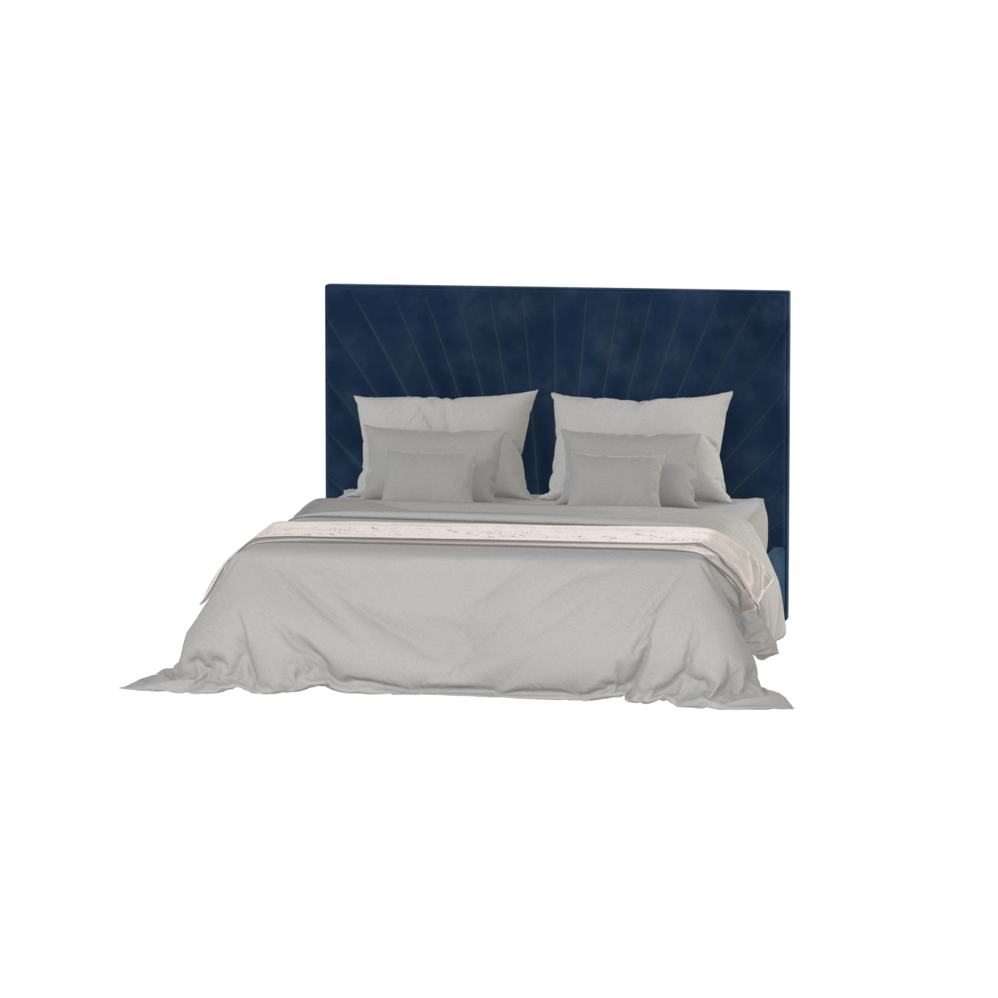 Lucia Bed With High Refined Headboard